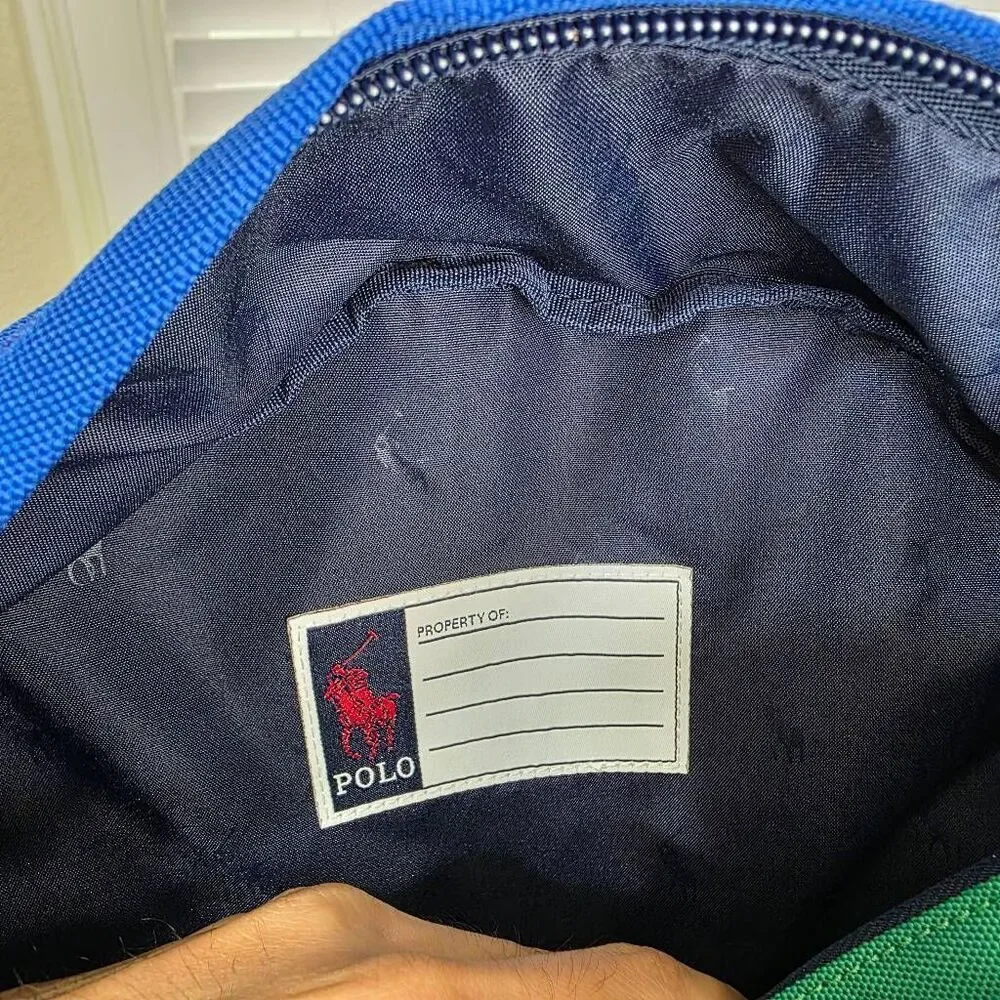 Polo Ralph Lauren Colorblock Multi-Color Backpack Bag 9AR151-E69 New Pony Logo